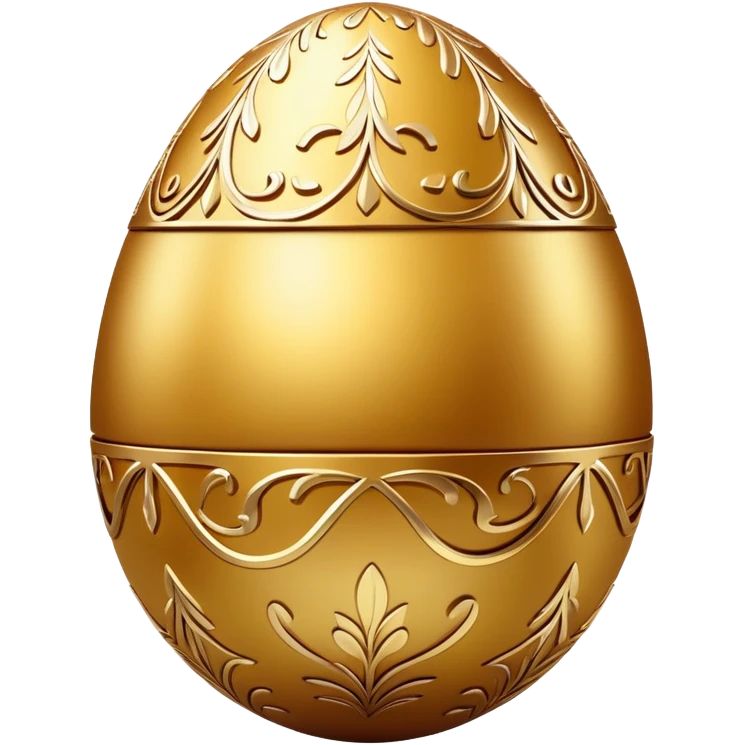 Elegant golden Easter egg emoji