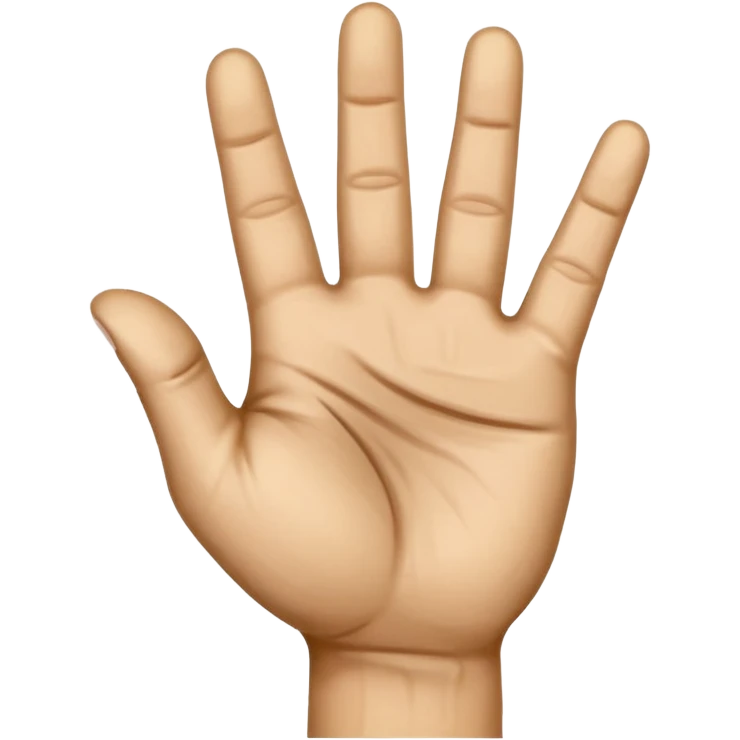 a human right hand emoji giving the "Scram" (Get out of here!) sign with palm facing the viewer, fingers clenched touching the palm, and the thumb extended out to the right side. This emoji can also be used to signify thumbing a ride (hitchhiking). emoji