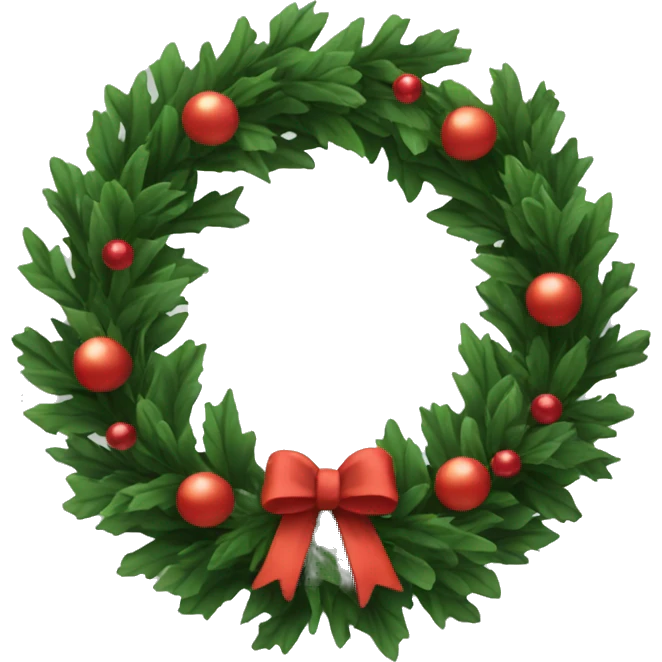 Christmas wreath emoji