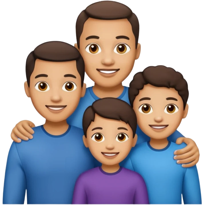 lightskin family with 2 children  emoji