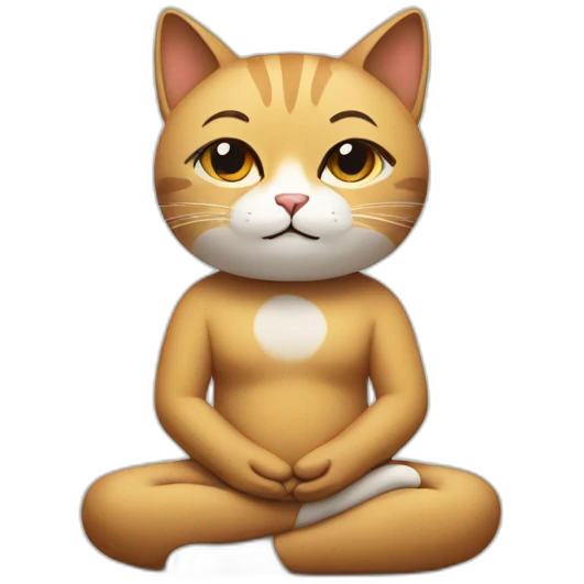 meditating cat emoji