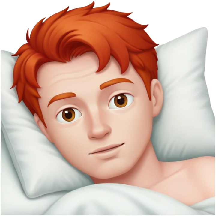 Red head man in bed emoji