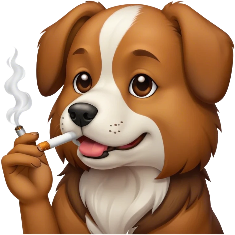 Dog smoking  emoji