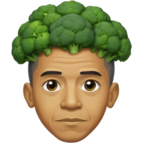 Barack Obama broccoli head Obama broccoli face emoji
