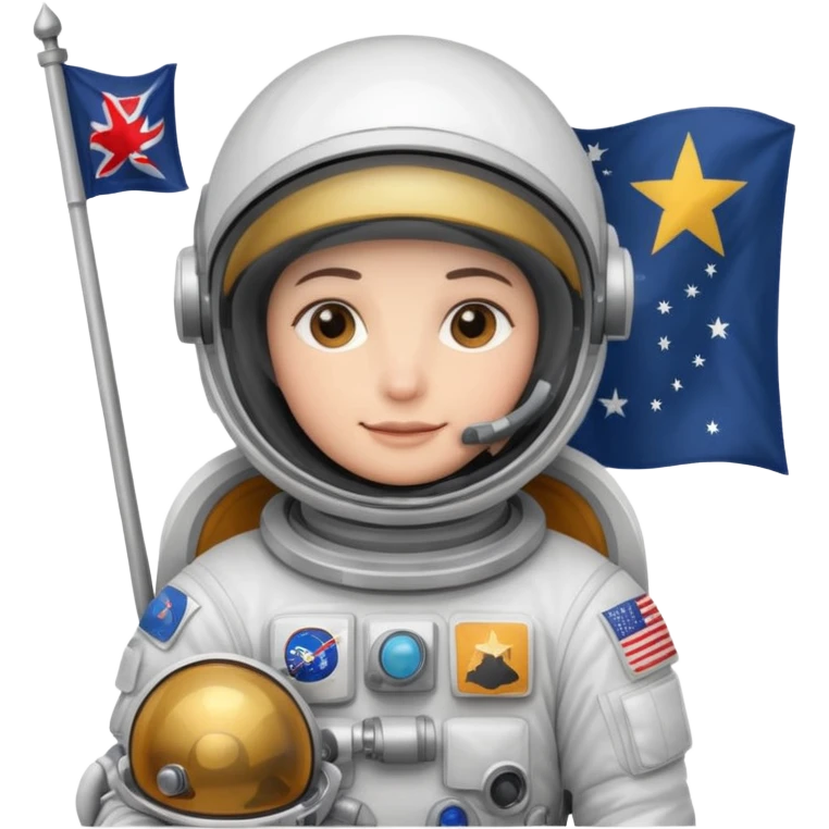 astronaut with flag emoji