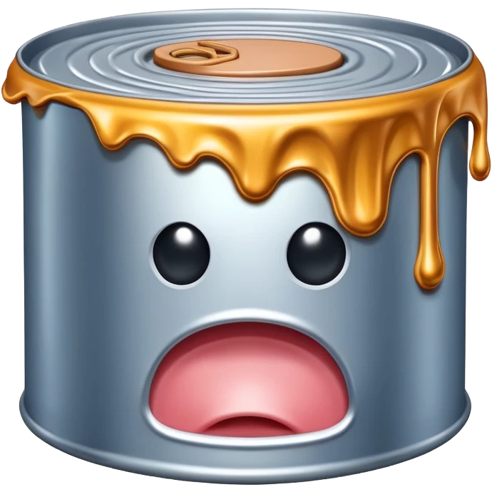 surreal dali style melting spam can landscape emoji
