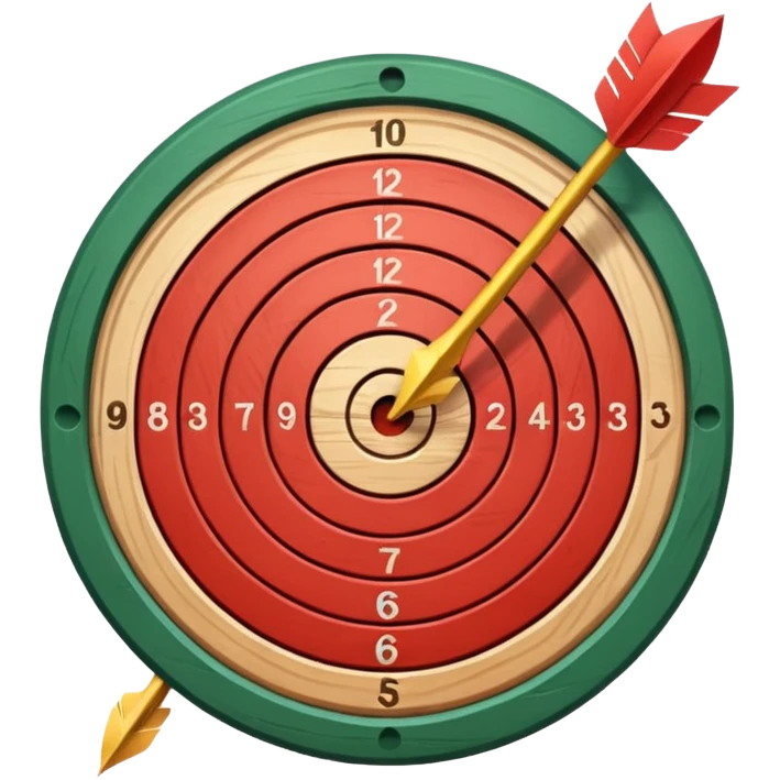 A target with an arrow in the center emoji