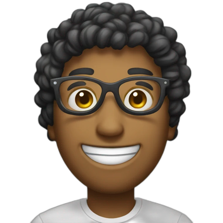 persona con unos lentes y una sonrisa emoji