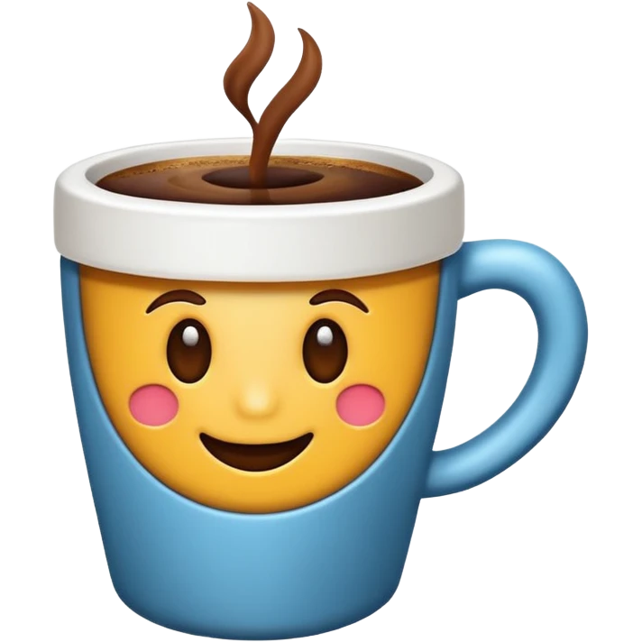 Um emoji de xícara de café, no modelo emoji da apple  emoji
