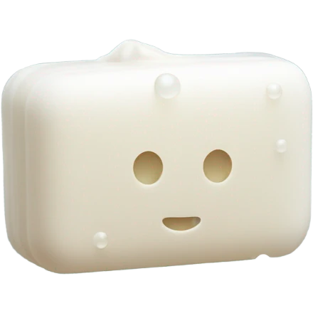  white bar of soap with bubbles emoji
