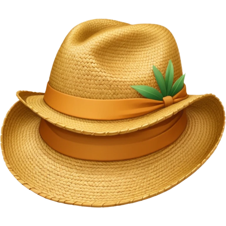 کلاه حصیری ساده emoji