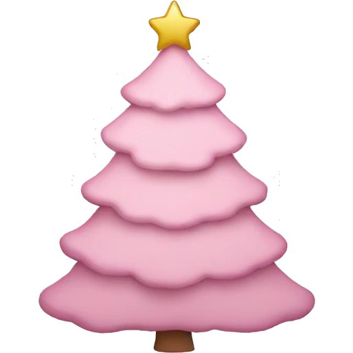 light pink christmas tree emoji