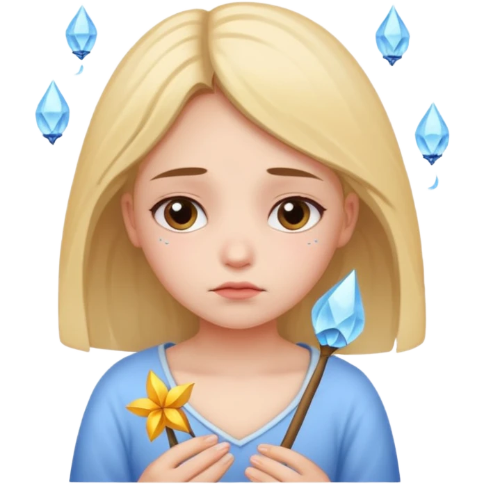 A smart but sad girl who carries a lot of wishes and dreams with her. emoji