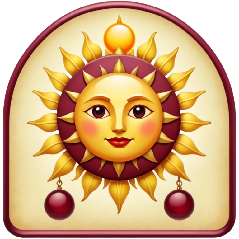 Sun tarot Burgundy emoji