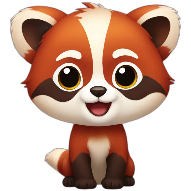an animated red panda emoji
