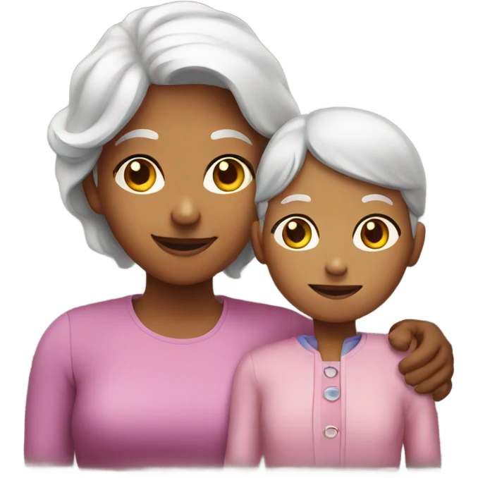 Grandmother with a girl emoji