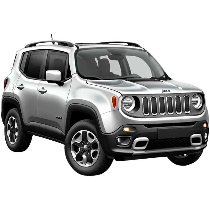 Silver Jeep renegade automobile  emoji