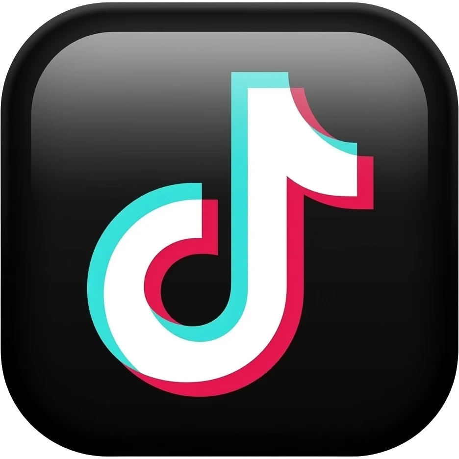 instagram logo and youtube logo and tiktok logo flag emoji