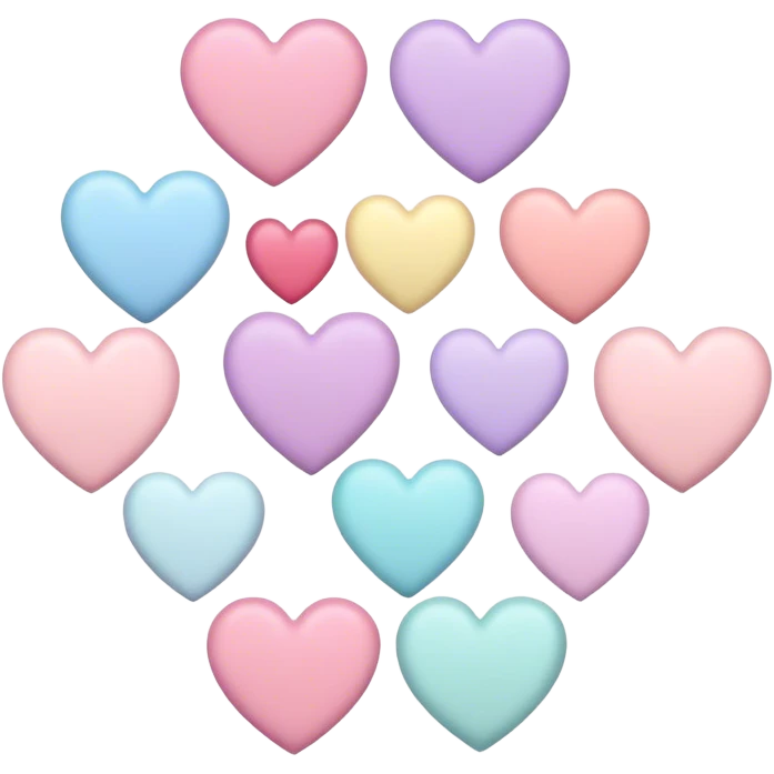 Pastel hearts emoji