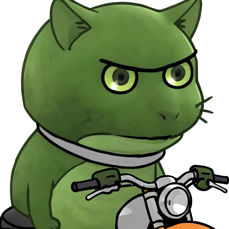 Chat en moto emoji