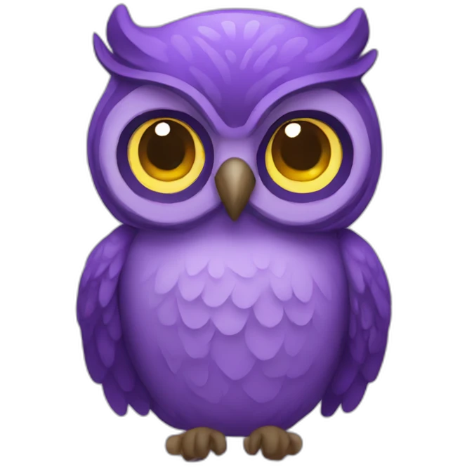 Purple owl emoji