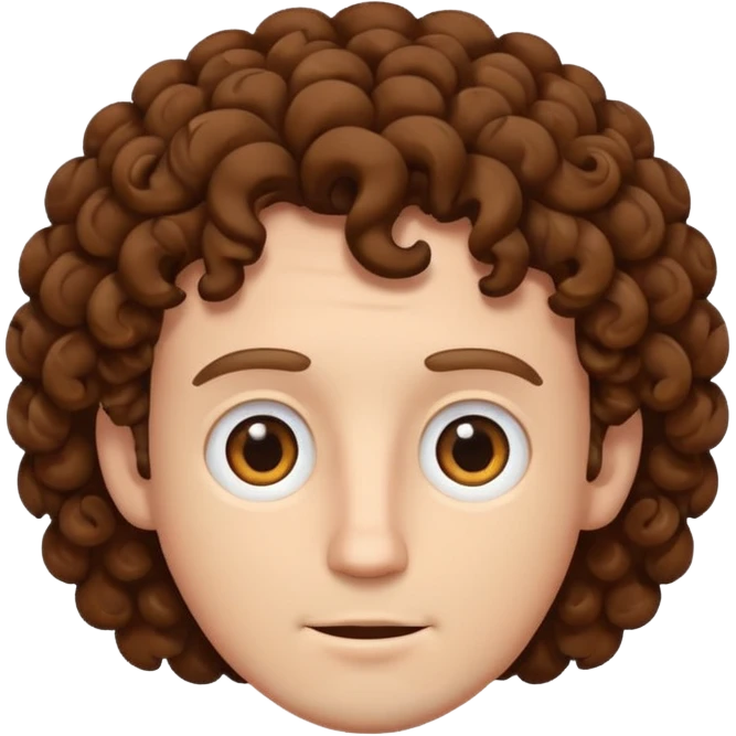 White guy with brown curls emoji