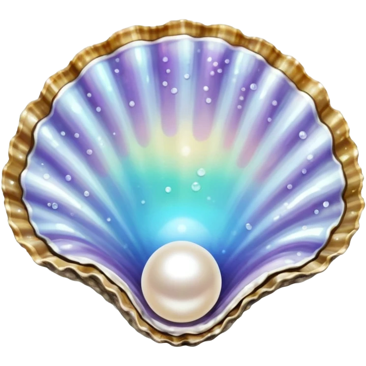 Glitter Oyster with Pearl  emoji