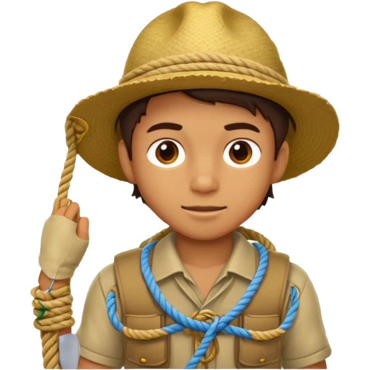 Boy + rope,Jungle Explorers. emoji