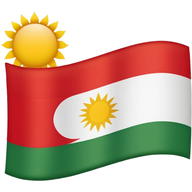 Kurdistan Flagge  emoji