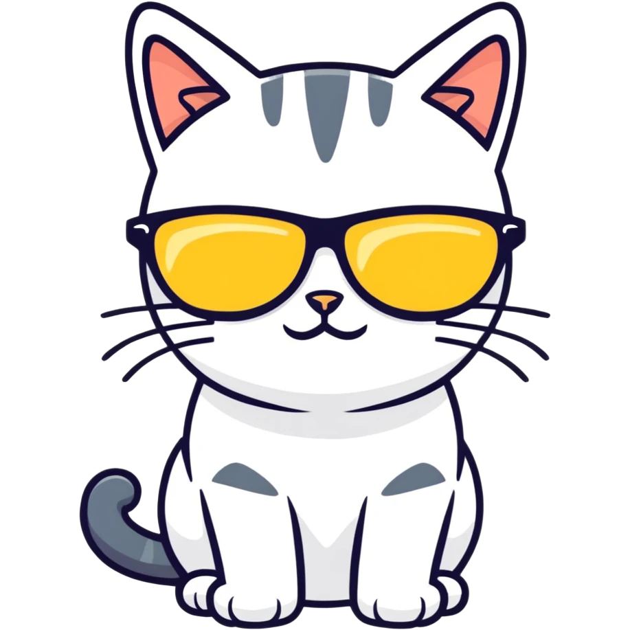Cat with sunglasses emoji