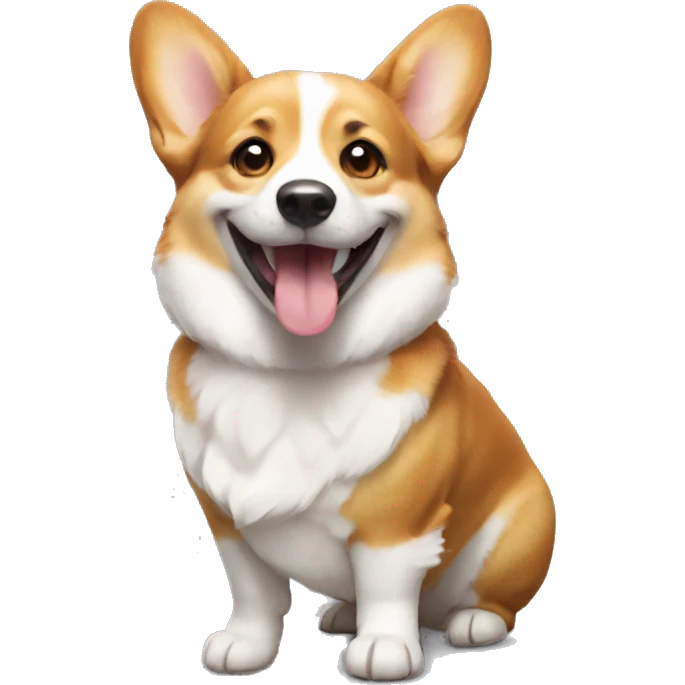 Corgi smiled  emoji