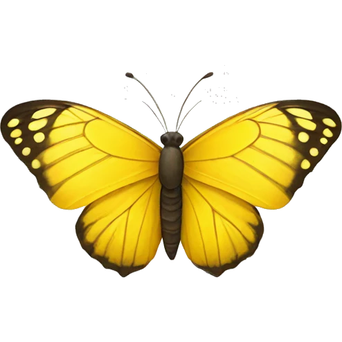 Yellow butterfly emoji