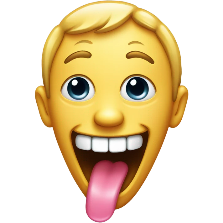 Emoji with wet tongue out emoji