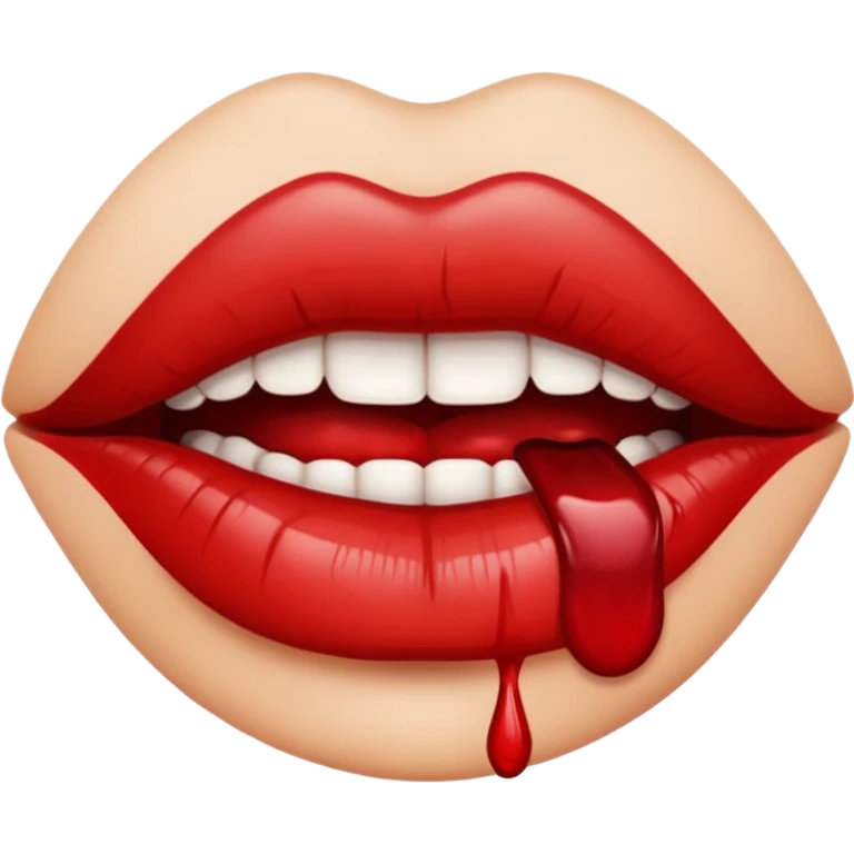 bleeding lips emoji
