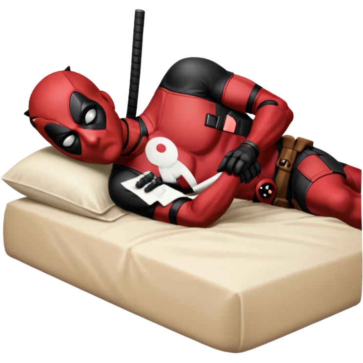 deadpool laying emoji