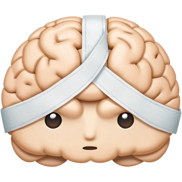 brain wrapped in a bandage emoji