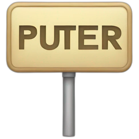 sign saying "Puter" emoji