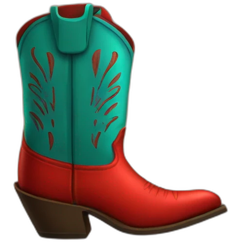 red cowboy boots emoji