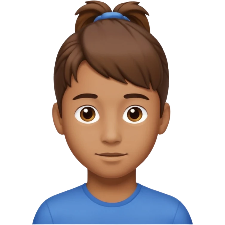 boy with ponytail emoji