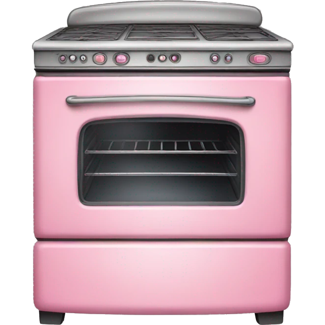 Realistic pink vintage oven emoji