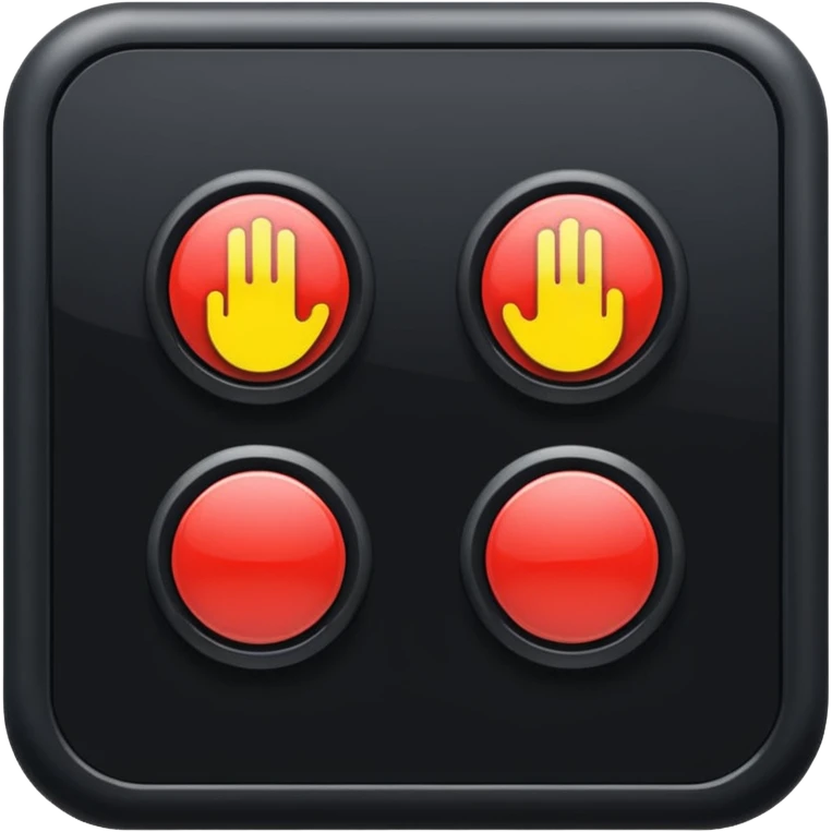 switch on button in black emoji