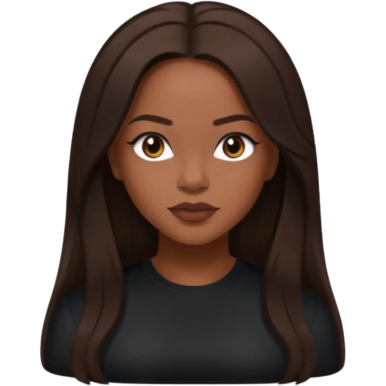 Brandi Williams from Blaque with long dark brown hair  emoji