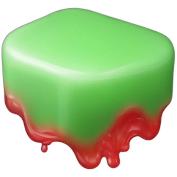 green soap flowing with red liquid emoji