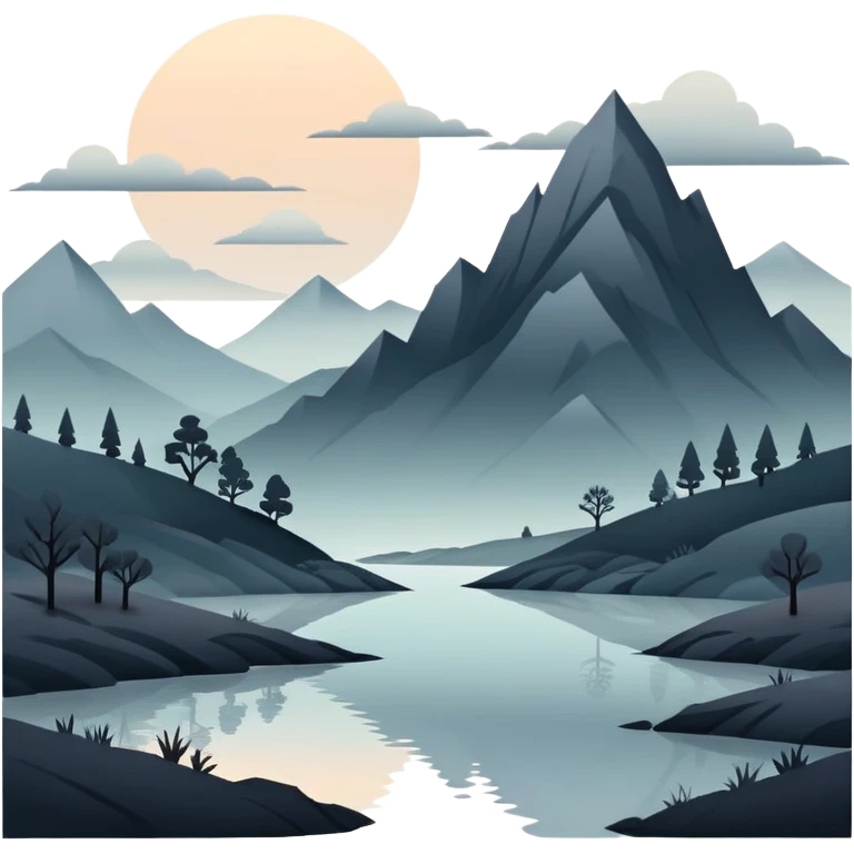 Gloomy dull-colored beautiful edgy aesthetic full scenic SCENERY emoji