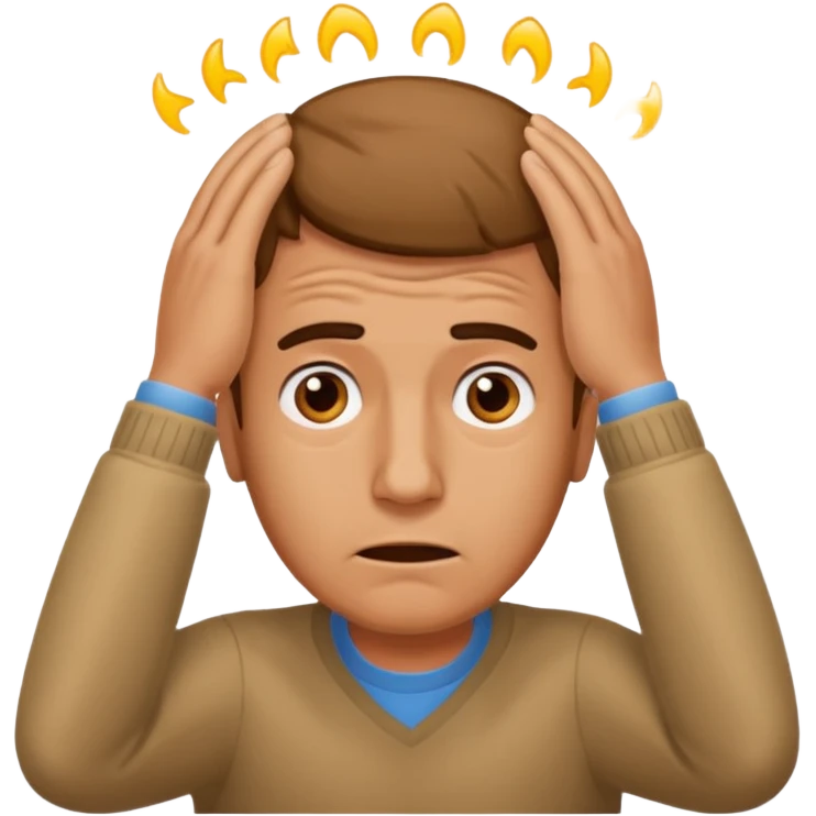 confused dad with hands on his head emoji