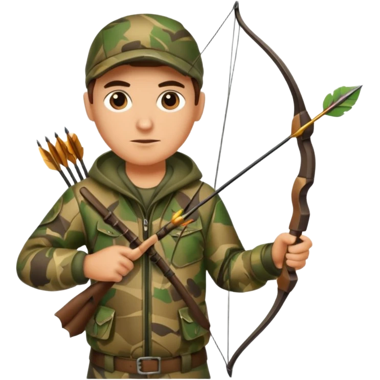 The classic hunter image with bow and arrow emoji