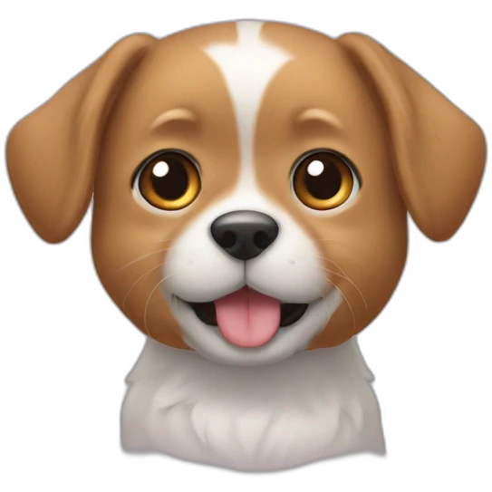 Chien sur un chat emoji