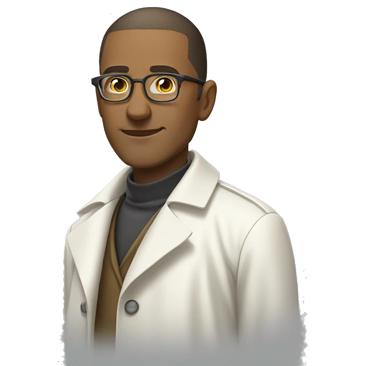 <excerpt>
A man with short hair, donning tinted glasses in a white trench coat, is an alchemist.
</excerpt> emoji