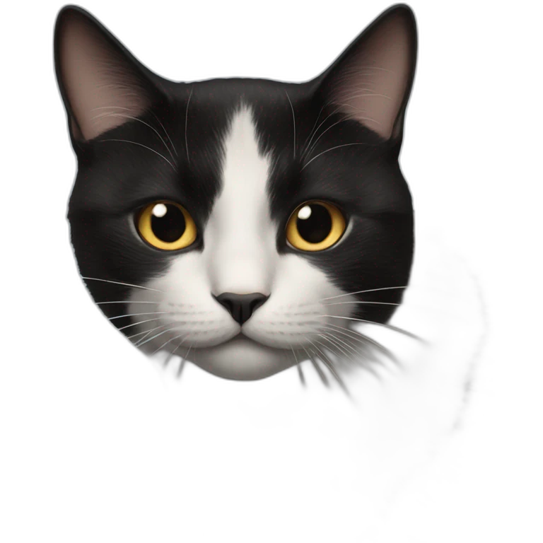 Black cat with star in head emoji