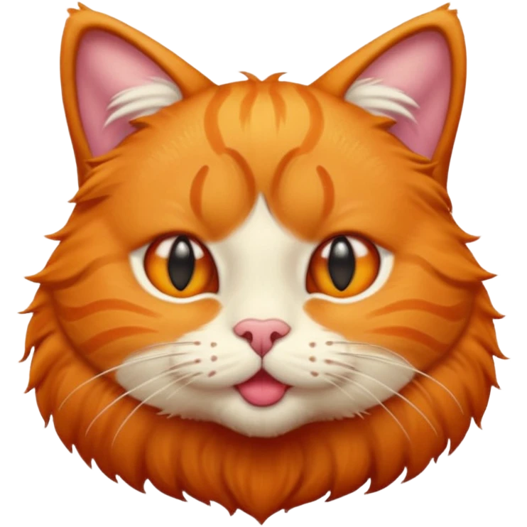 orange cat with big lips emoji